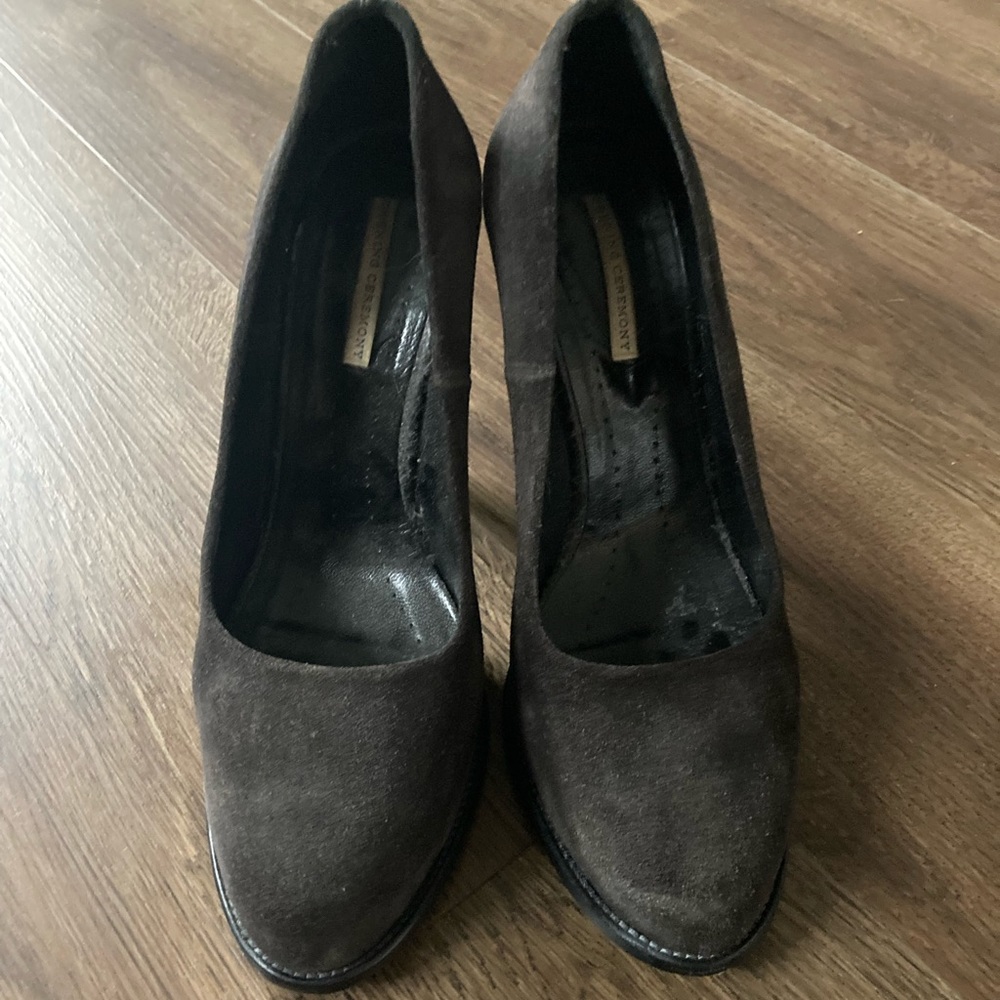 Opening Ceremony Graphite Suede Pumps